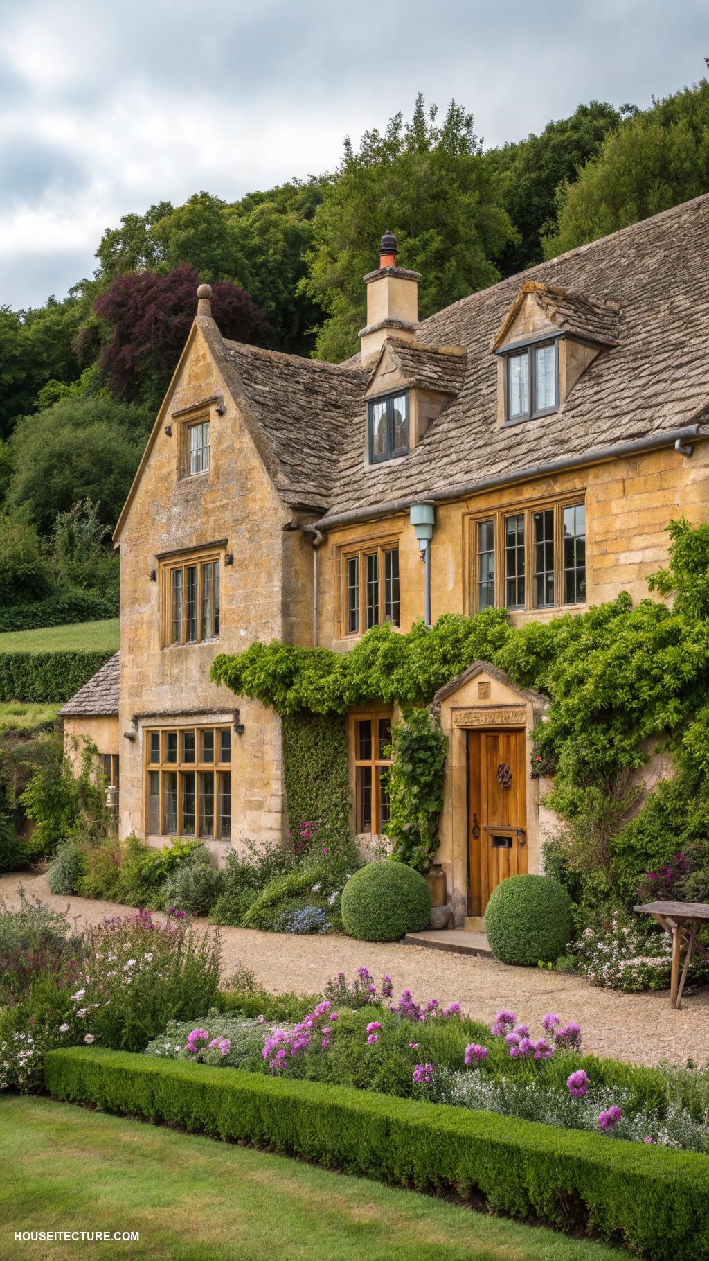 mansions in england Cotswold stone farmhouse with rustic charm