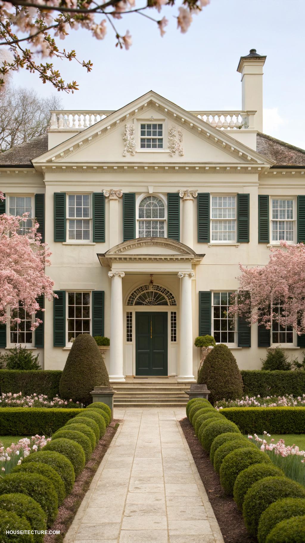 mansions in england Georgian house featuring symmetrical design