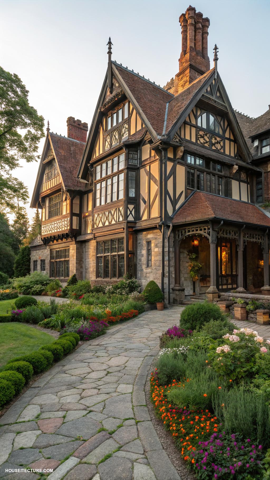 mansions in england Tudor style mansion with timber framing
