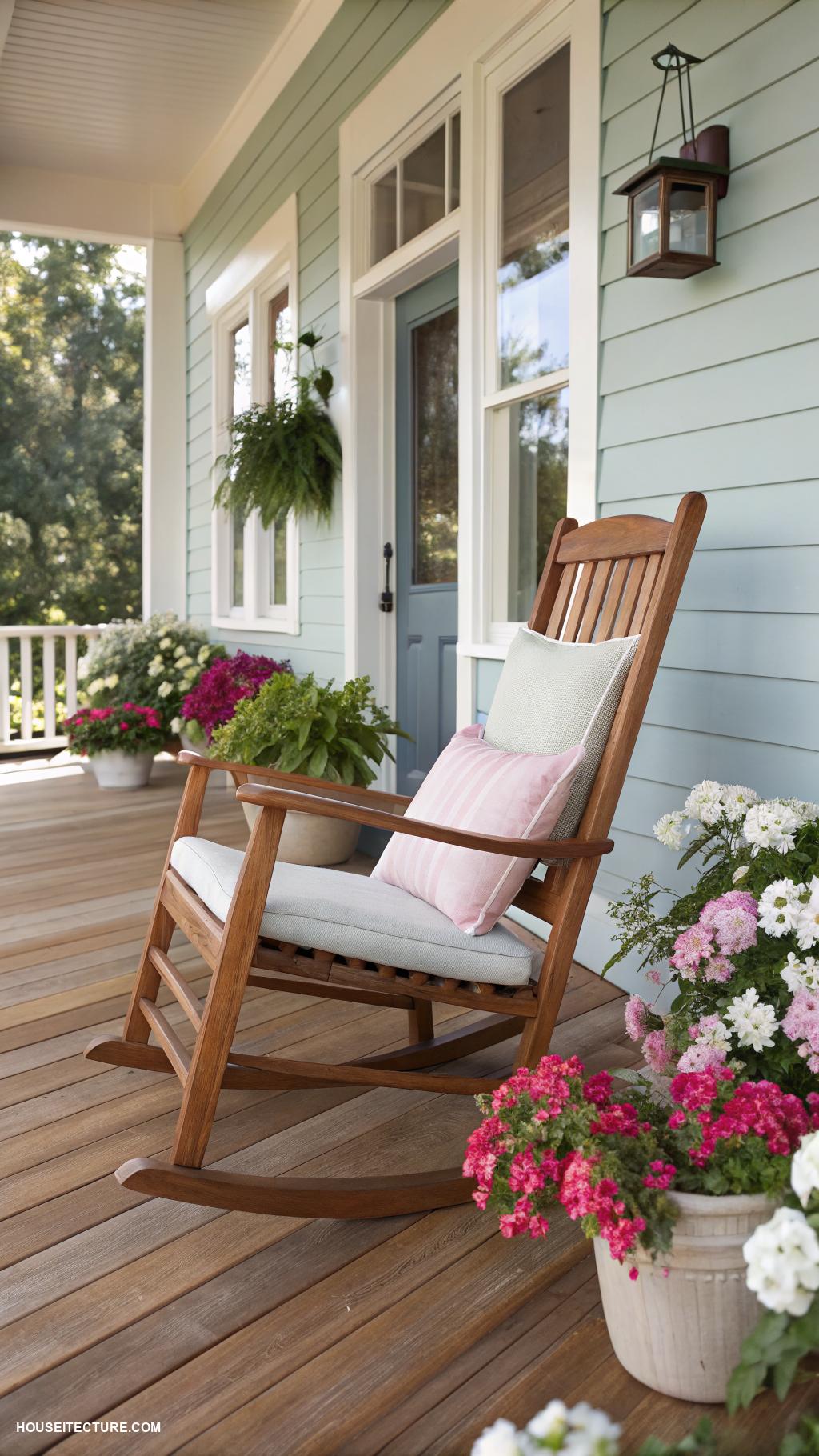modern porch Rocking chairs for classic comfort