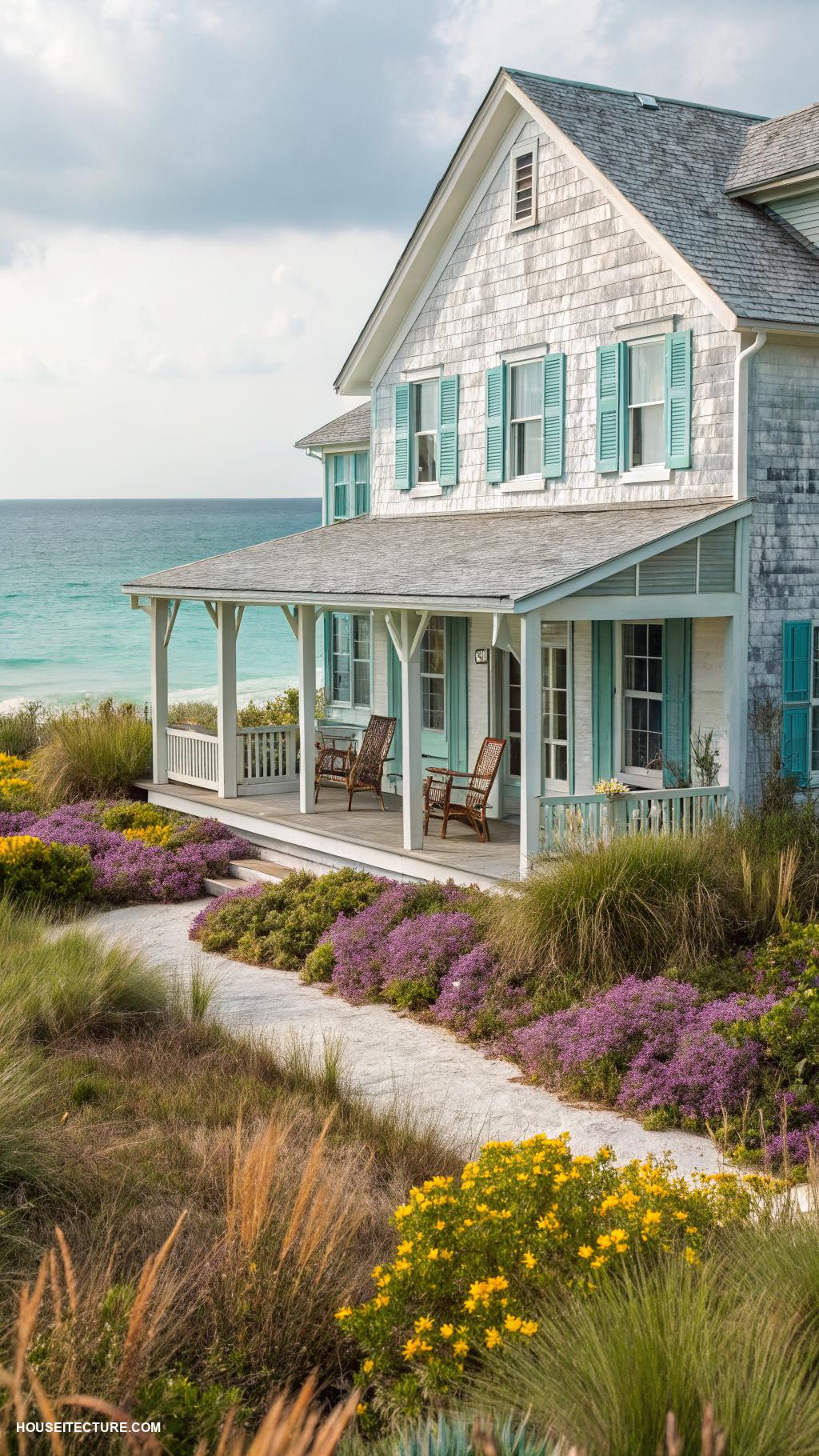 north carolina island houses Coastal farmhouse with rustic charm and elegance
