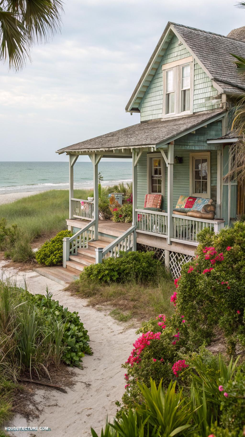 north carolina island houses Cozy beach cottage with panoramic ocean views