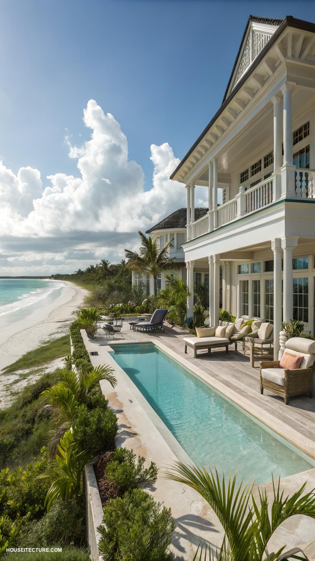 north carolina island houses Luxury villa with private pool and beach access