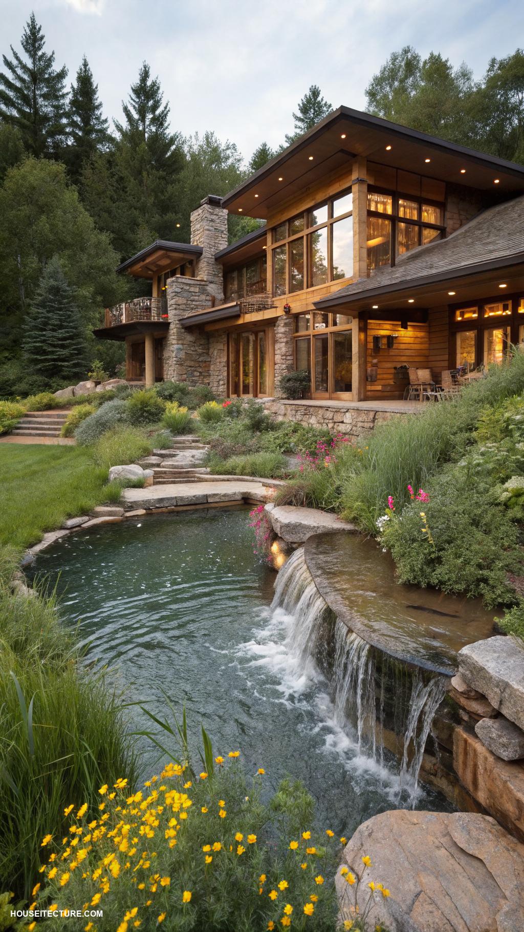 organic architecture Include water features for tranquility and cooling