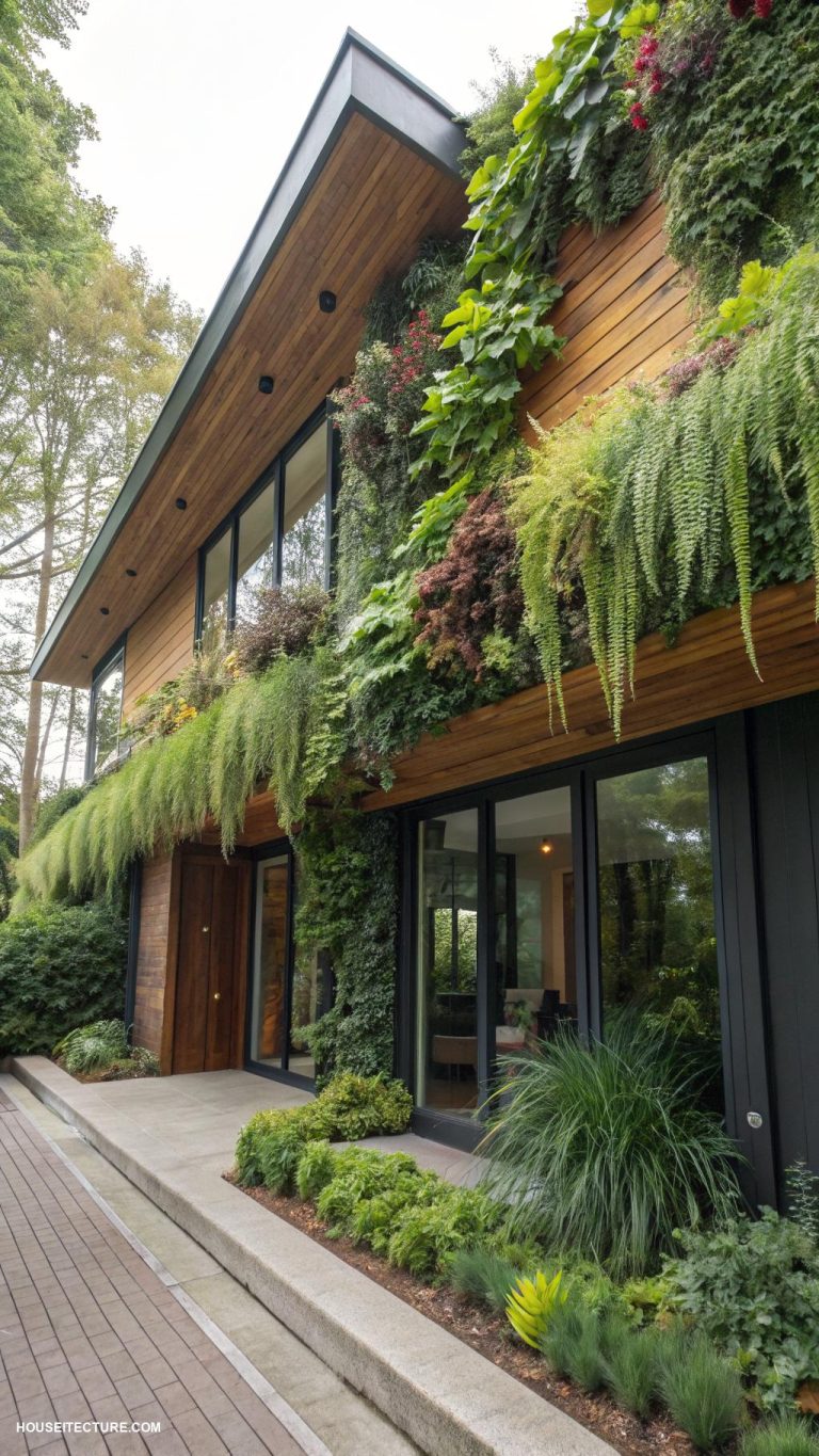 organic architecture Integrate living walls for natural insulation