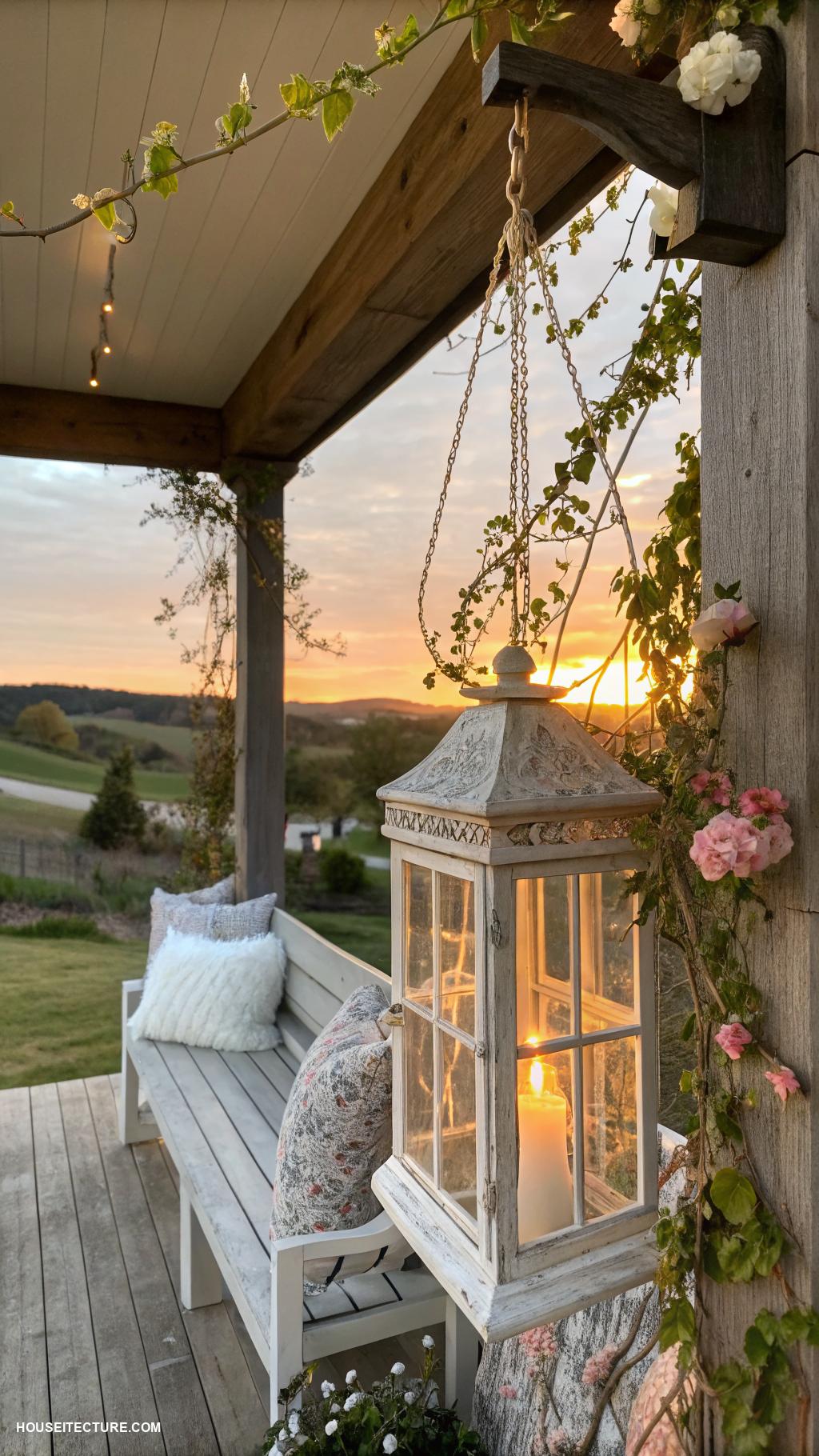 rustic modern farmhouse exterior Farmhouse lanterns for rustic charm