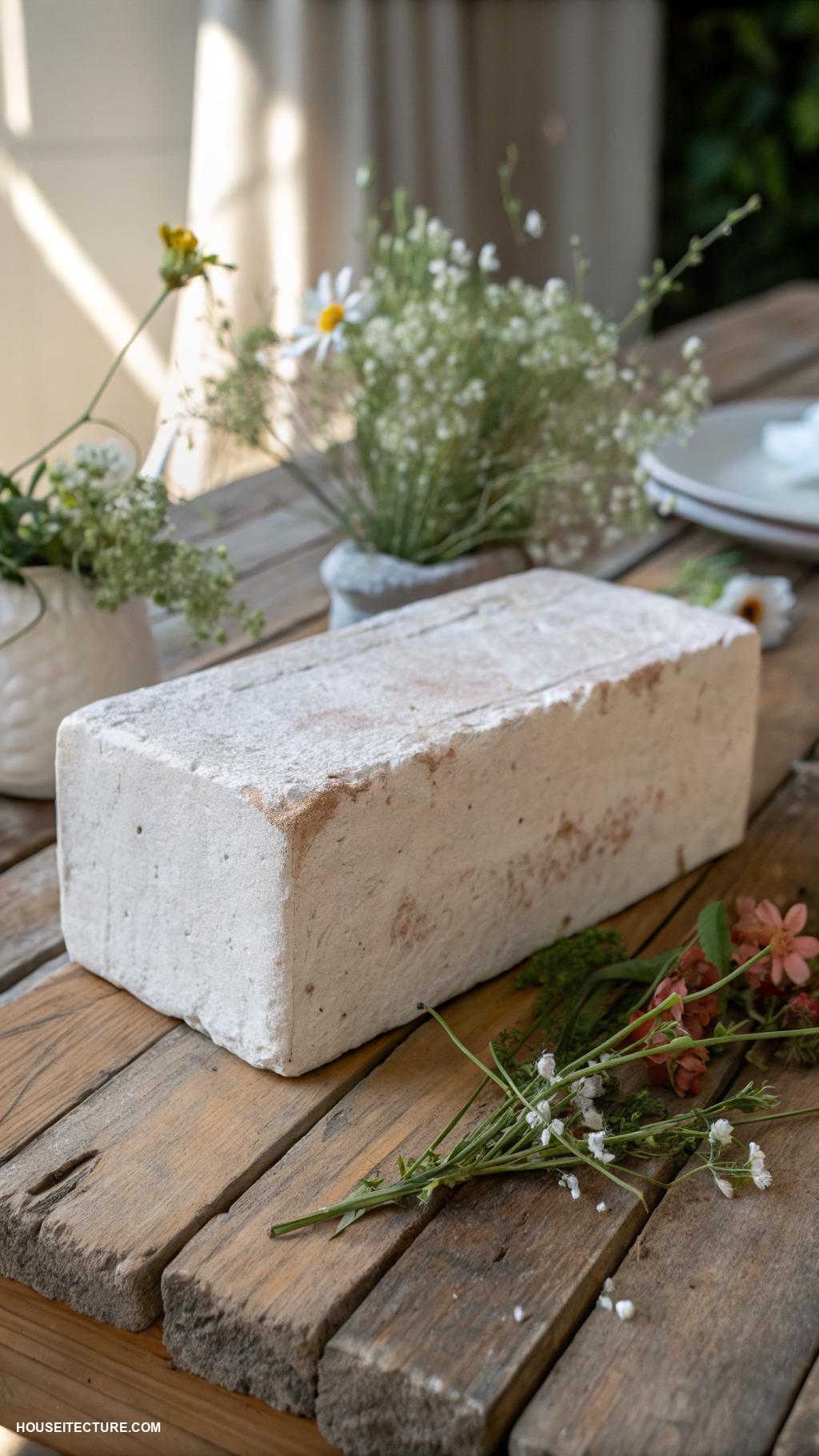 rustic modern farmhouse exterior Whitewashed brick for classic farmhouse look
