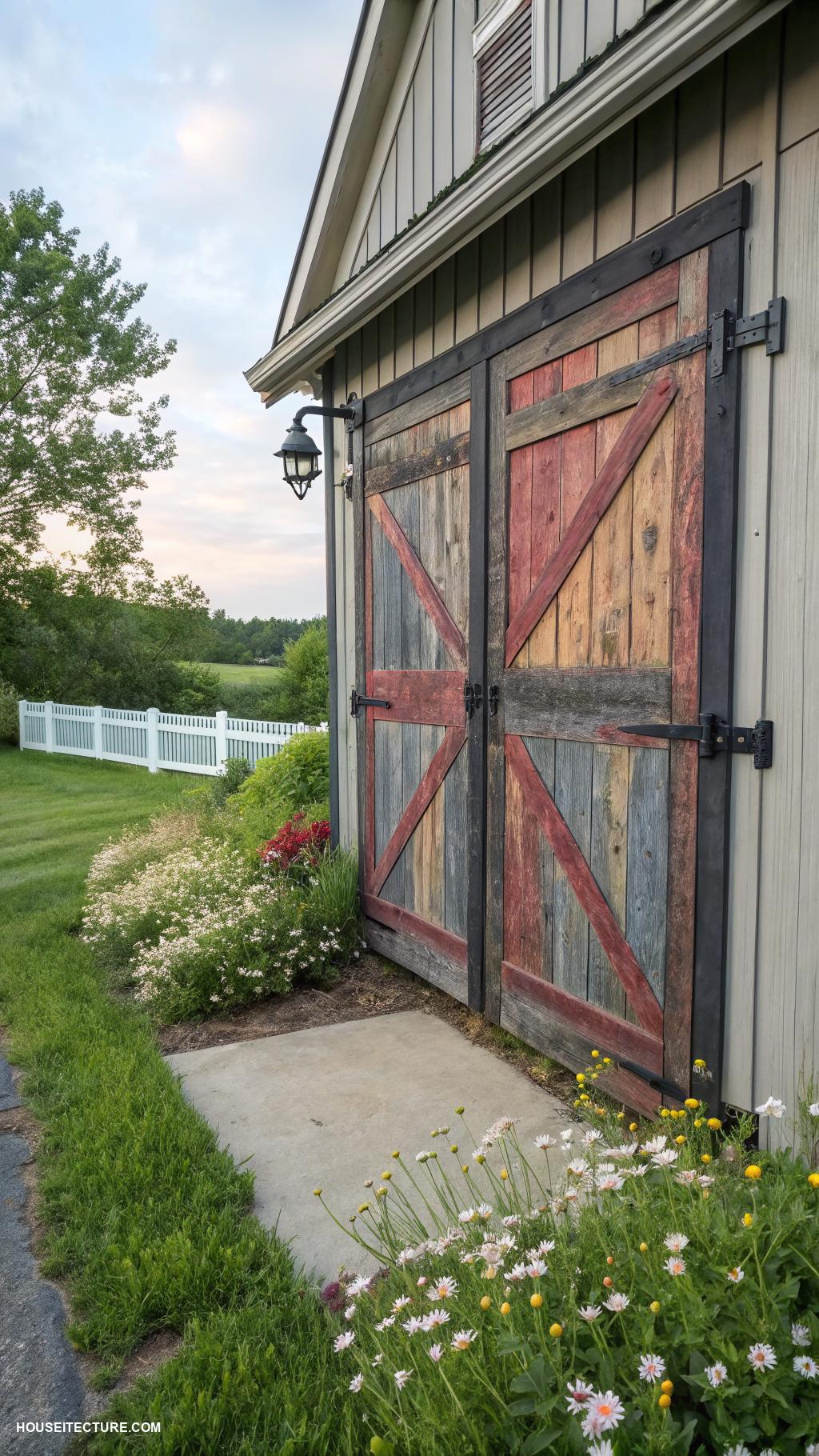 small old farmhouse Country style barn door for garage