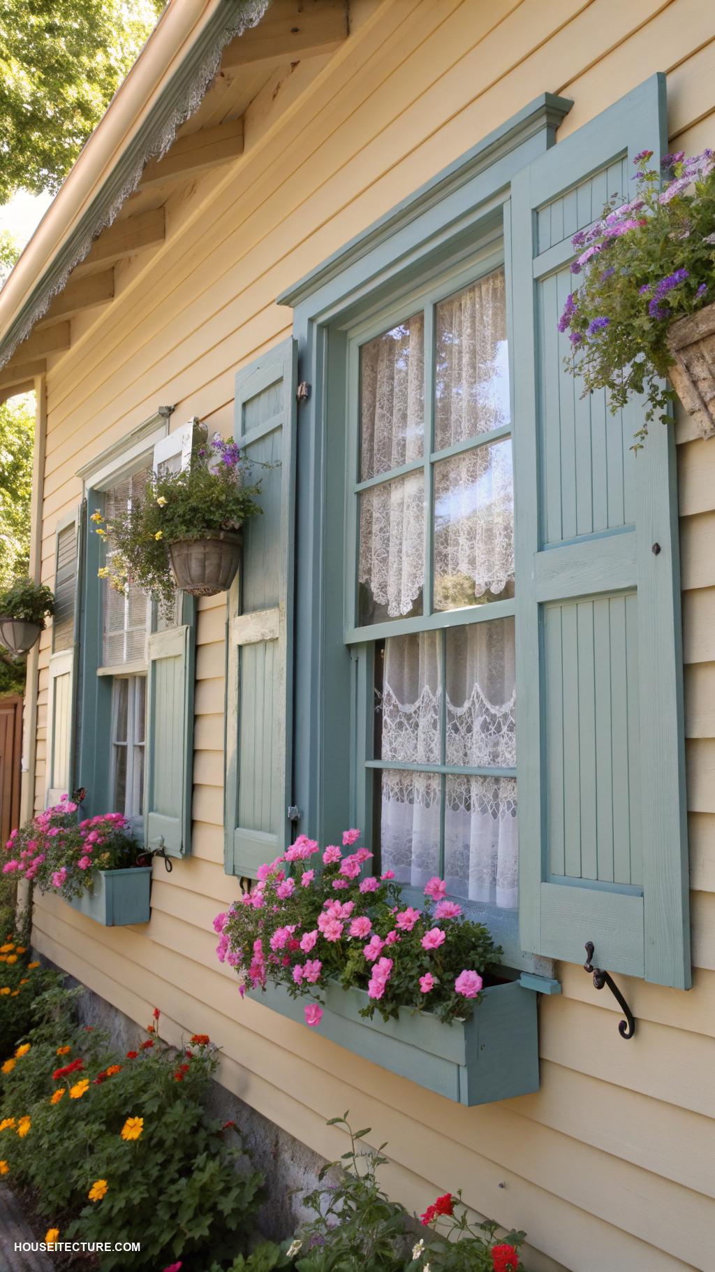 window shutters exterior Board and batten shutters for rustic appeal